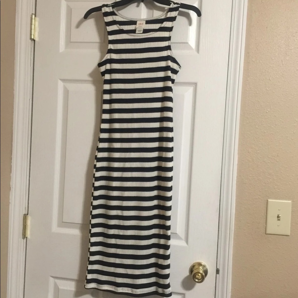 Striped midi dress